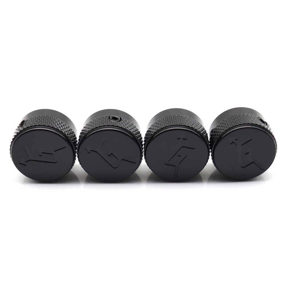 4x Metal Guitar Knobs "G" Arrow Logo Knobs Volume Amplifier Audio Control Black