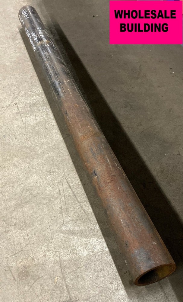 3" O.D. BLACK STEEL, NON THREADED, 4FT WELDED PIPE