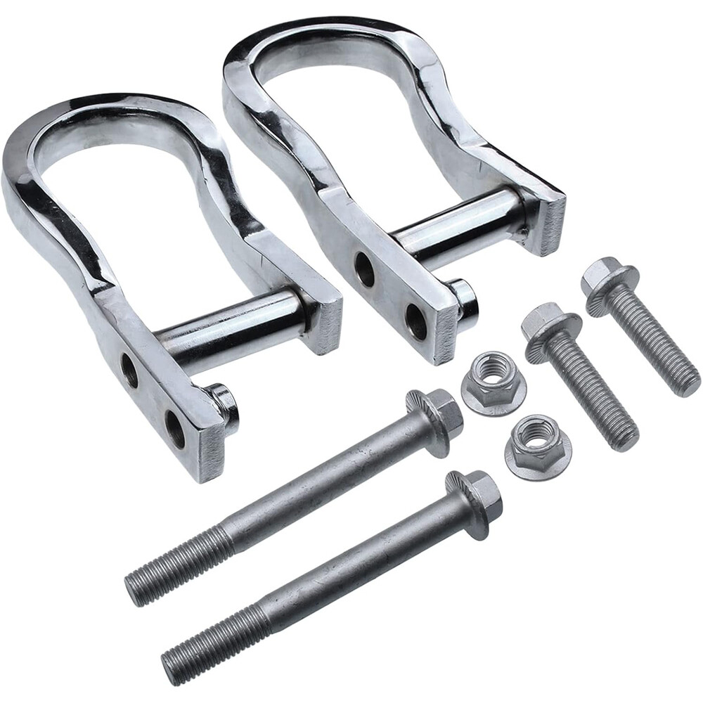 2pcs Chrome Tow Hooks for 2007-2019 Chevrolet GMC Silverado Sierra 1500 84072462