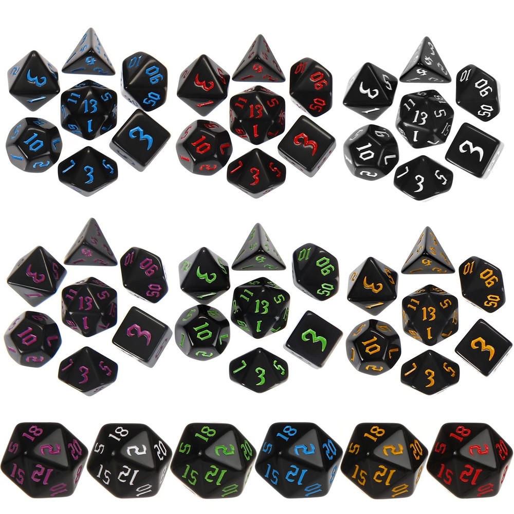 350 Pcs Compatible with DND Dice Sets Bulk Polyhedral Dice with Drawstring Ba...