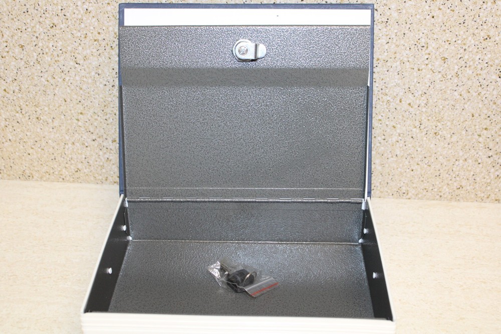 Personalized Monogram "T" Fire Resistant Safe Lock Box Looks Like Encyclopedia