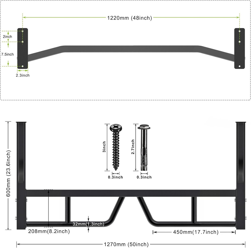 48" Wall Mounted Multifunction Cable Pulley System Gym, 48" Wall Mounted Pull up