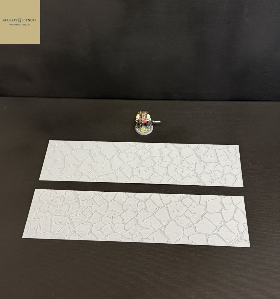 11th Edition Terrain Footprints Textured Set v2 compatible with Warhammer 40k