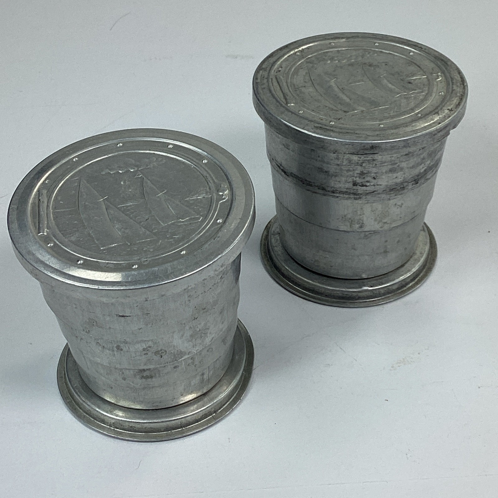 Metal Collapsible Cup Lot Sail Boat Logo Travel Camping