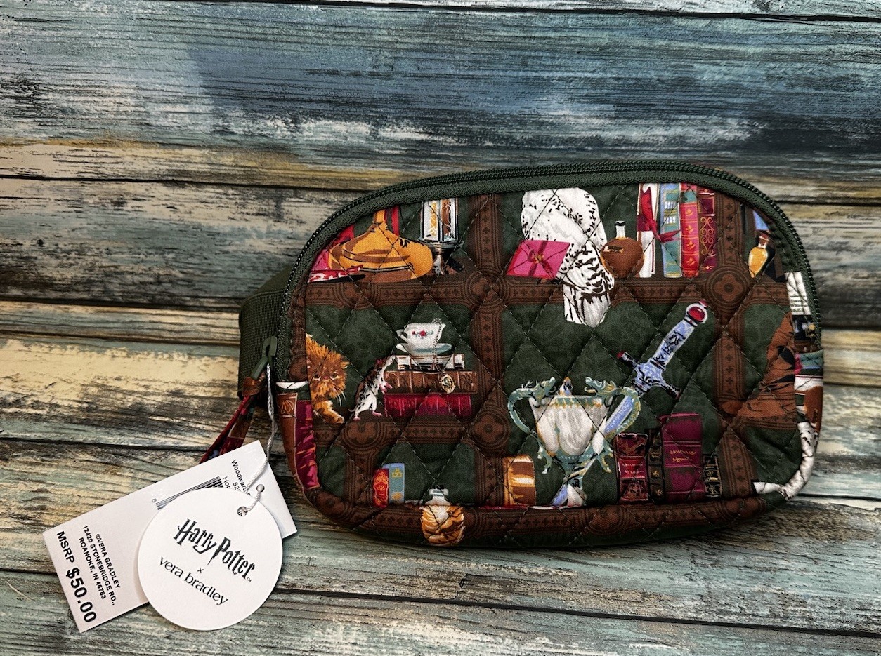 NEW Vera Bradley Woodward Small Belt Bag ⚯ ͛ Harry Potter Hogwarts Library