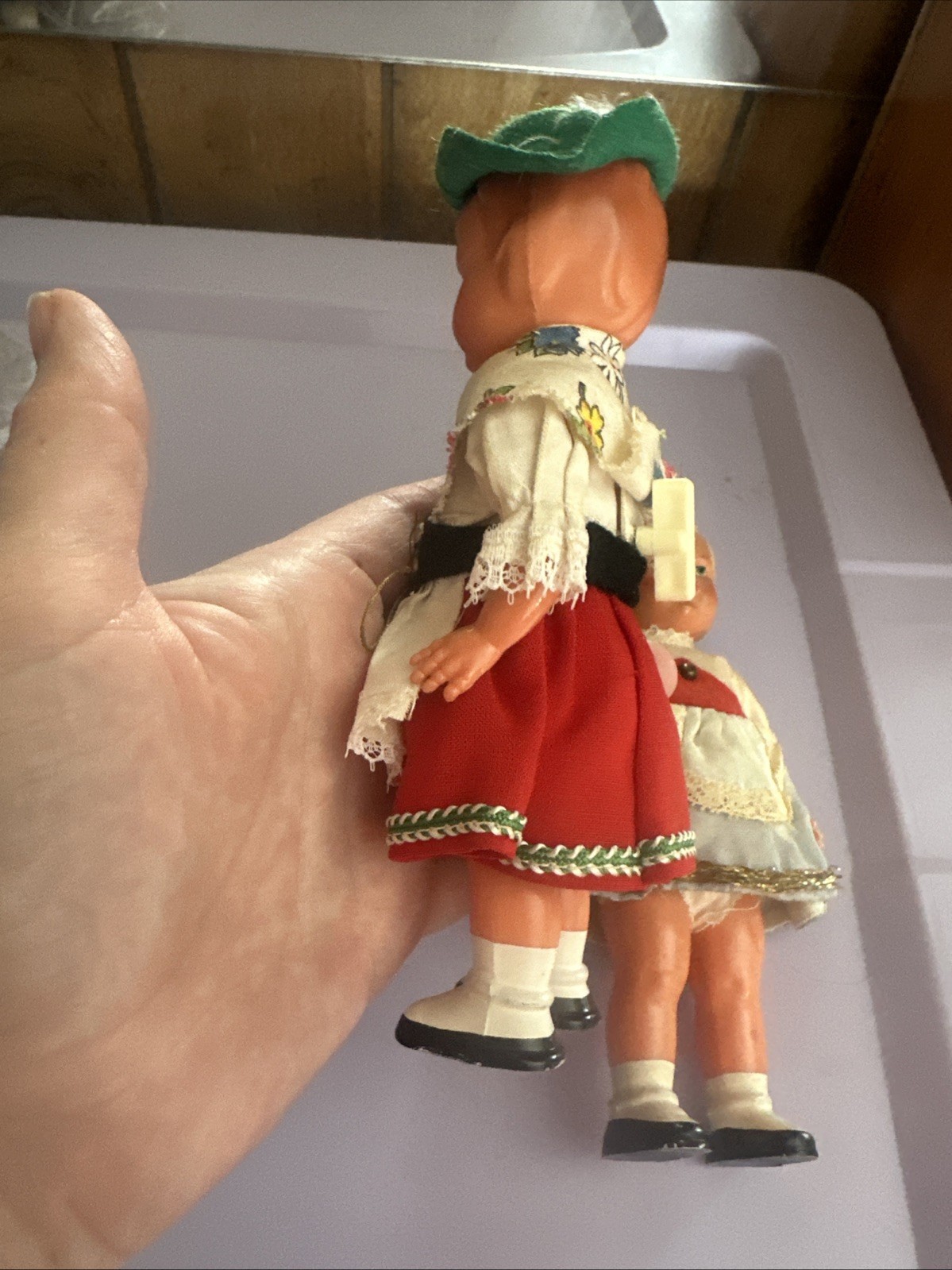 VINTAGE Germany Wind Up Dancing Dolls Celluloid One Without key Lot Of 2