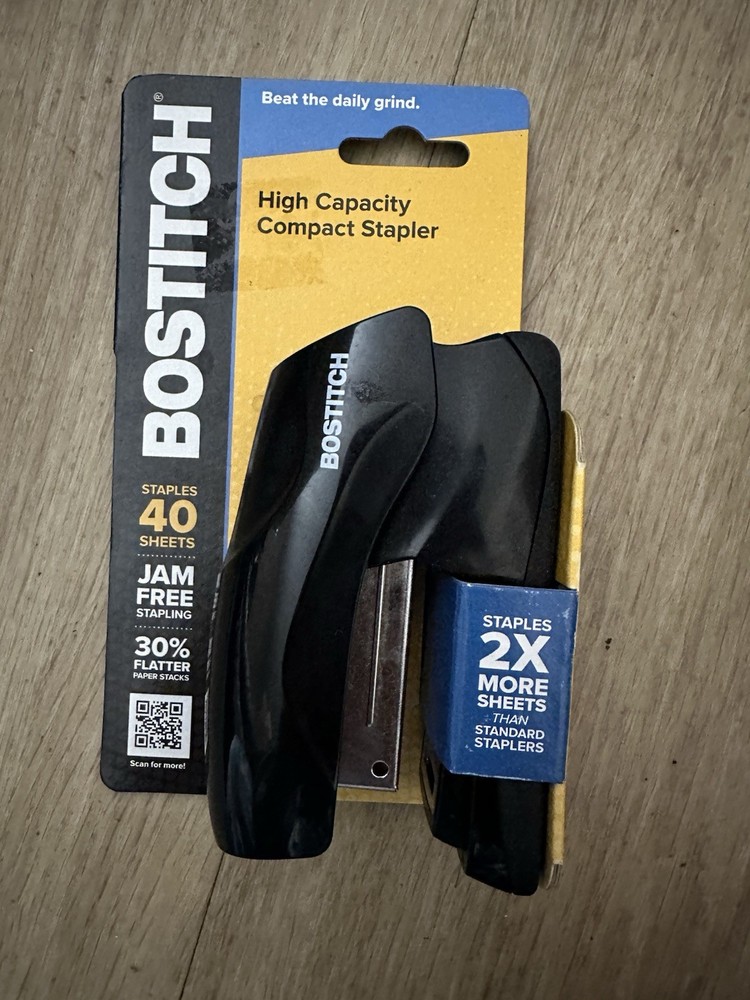 Bostitch B175BLK Flat Clinch Stapler - 40 Sheets