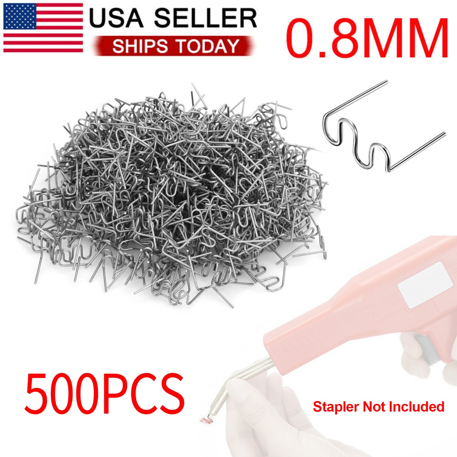 Stainless Steel Hot Staple Welding Car Bumper Fender Welder Stapler Repair Kit