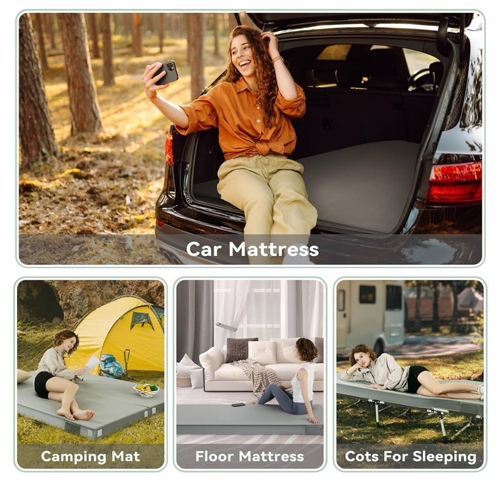 Sinweek Memory Foam Camping Mattress CertiPUR-US Waterproof - B2