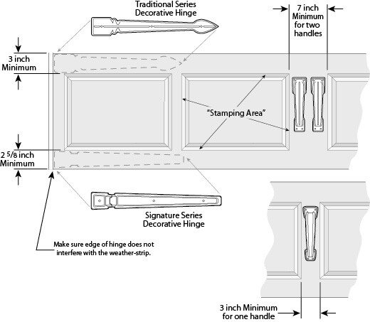 Garage Door Accent Hinge - Antique Pewter