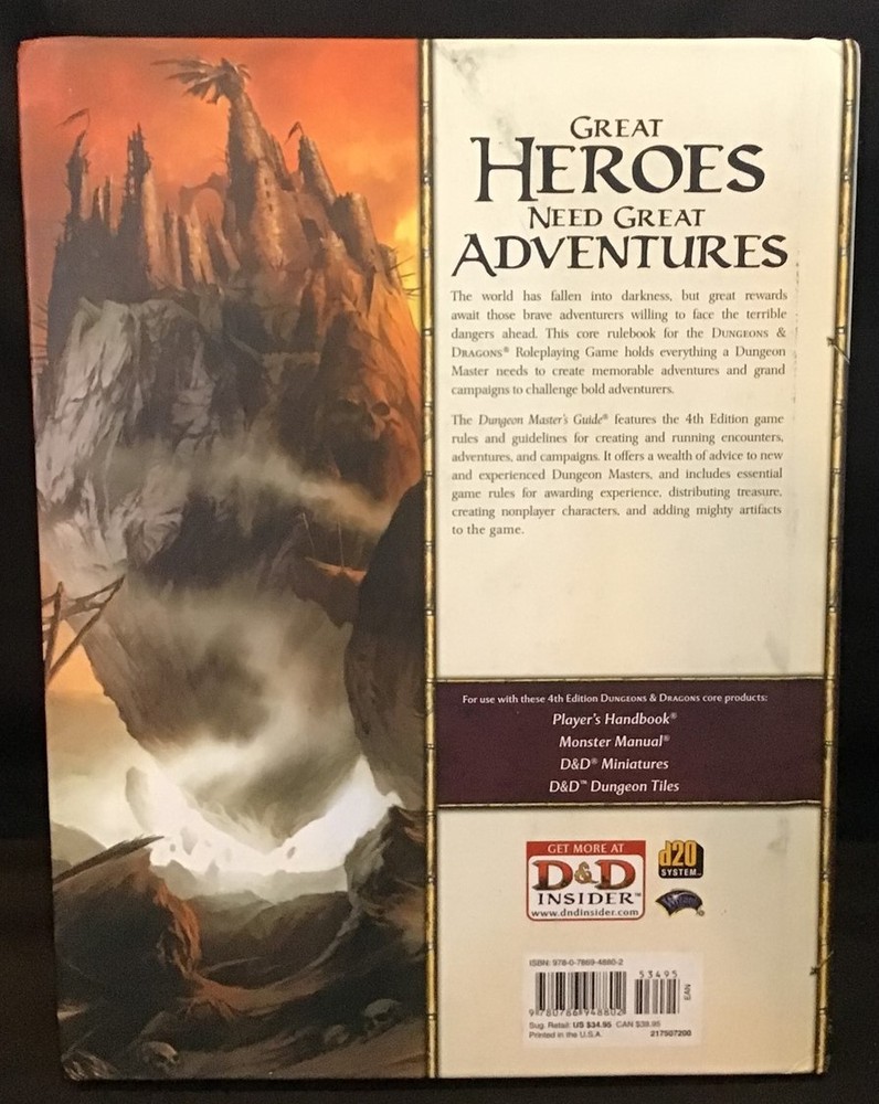 Dungeons & Dragons ~ Dungeon Master's Guide ~ 2008 4th ed. ~ OEJ