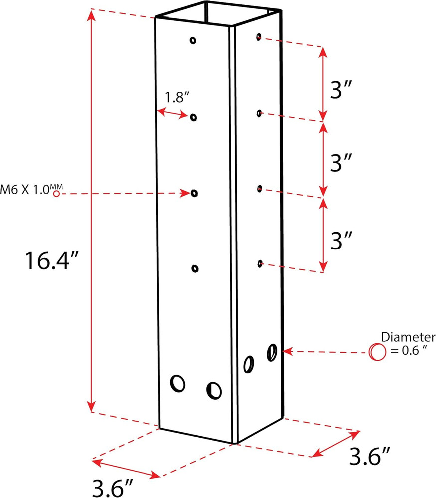 Post Depth Extender, Black