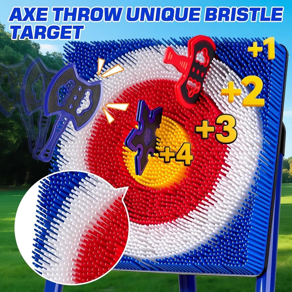 Axe Throwing Target Game for Backyard with 8 Throwing Axes Set,Indoor &Outdoo...