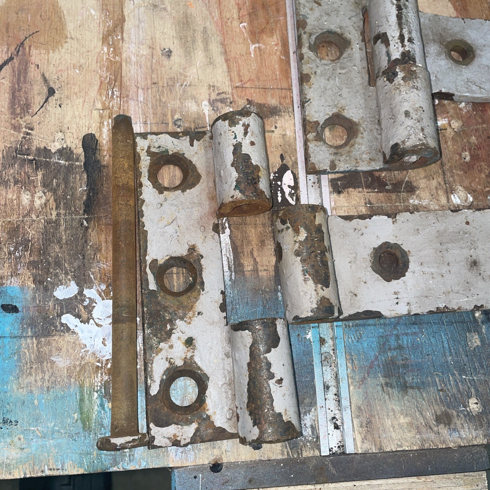 Antique Large Strap Hinges 25” industrial Hardware garage Barn Rustic Door