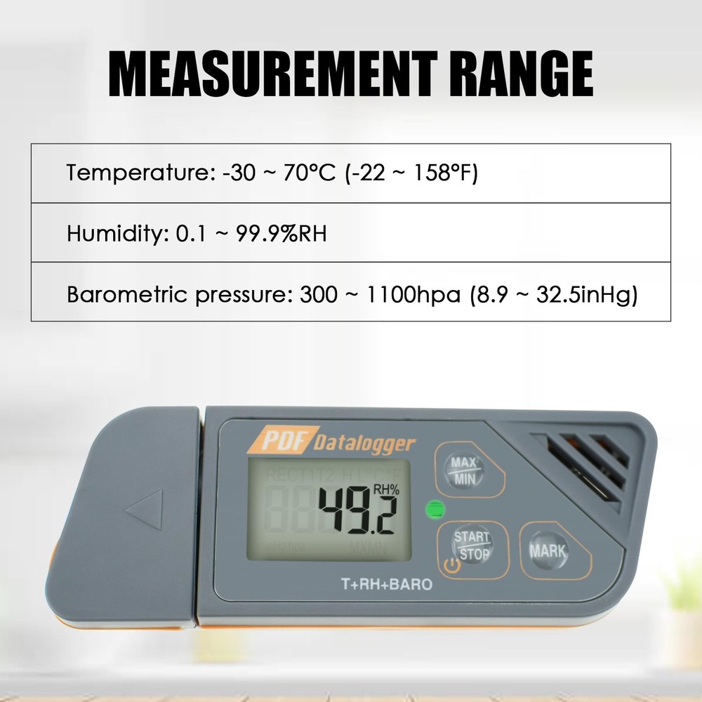 USB Temperature Logger Humidity Data Logger Barometric Pressure Recorder Generat