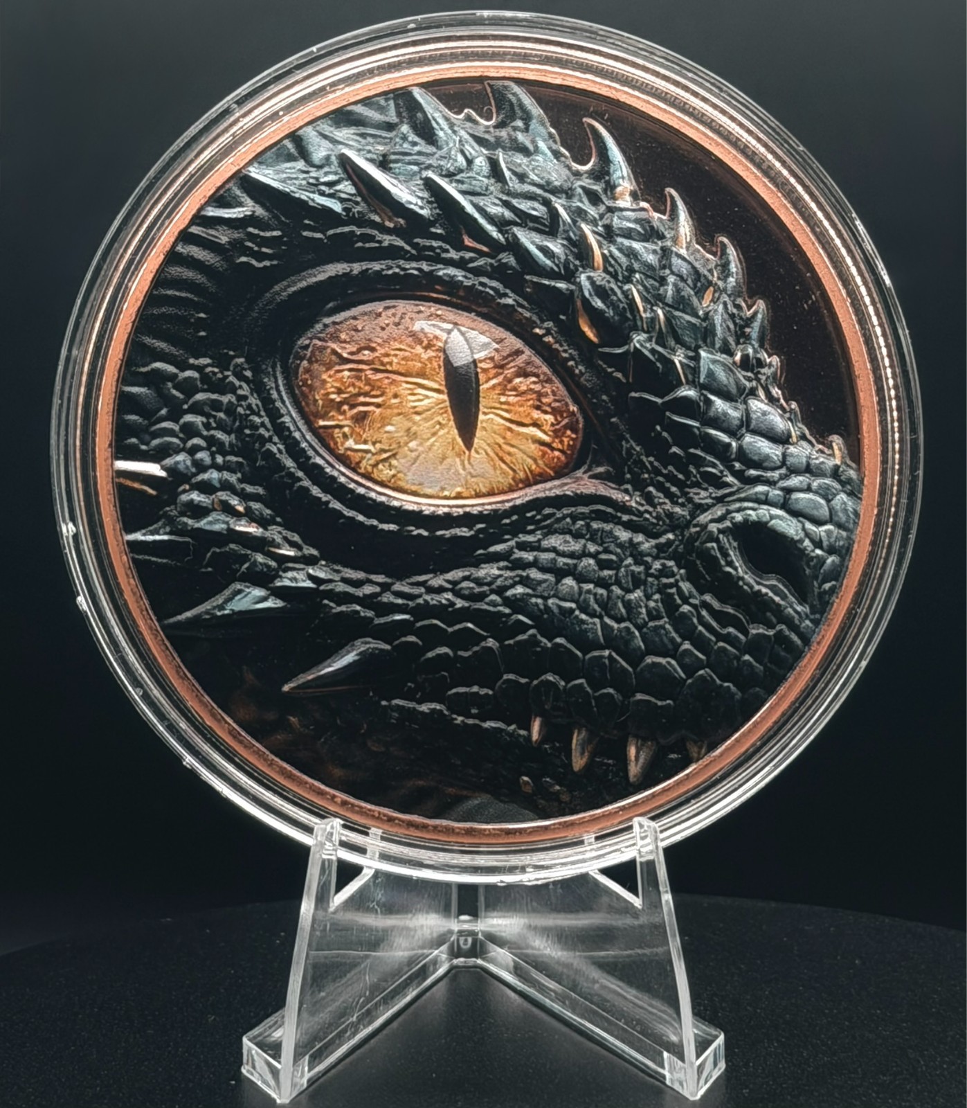 5 oz Copper Dragon Coin Colorized High Relief Dragon’s Lore round 2025 .999