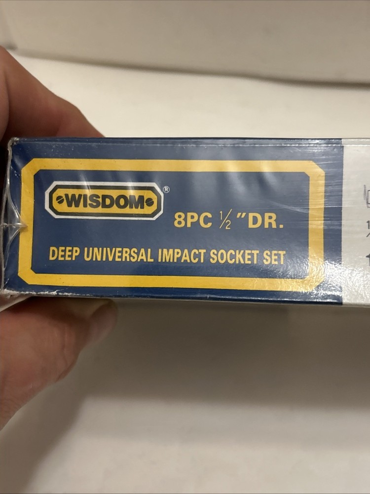Wisdom Tools USA, 8 PC Deep Universal Impact 1/2” DR SAE Socket Set,