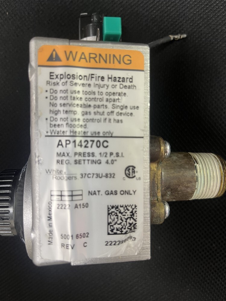 Genuine OEM Rheem Richmond White Rodgers Water Heater Natural Gas Valve AP14270C