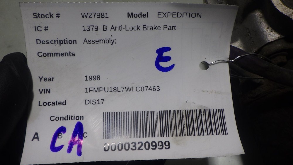 98 FORD EXPEDITION Anti-Lock Brake