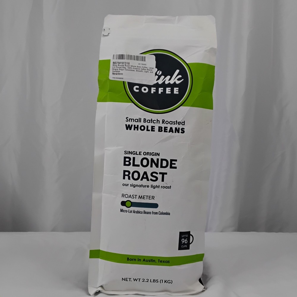 Wink Coffee Single Origin, Small Batch Colombian Whole Bean Coffee, 2.2 lb