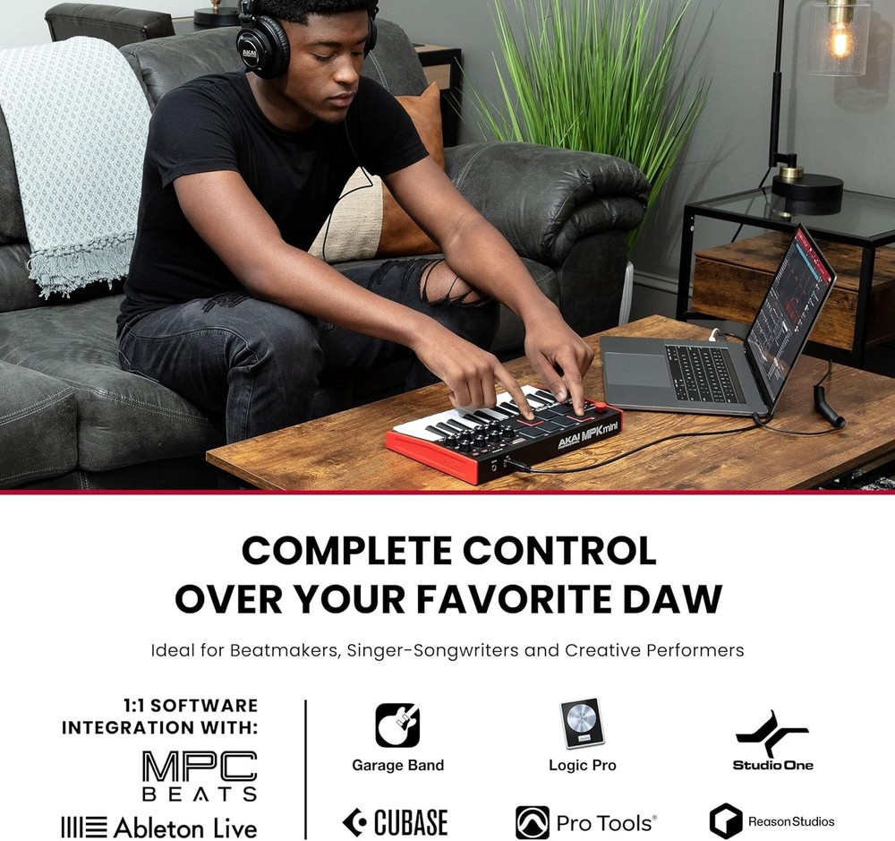 Professional MPK Mini MK3: 25-Key MIDI Controller with NKS Integration & Effects