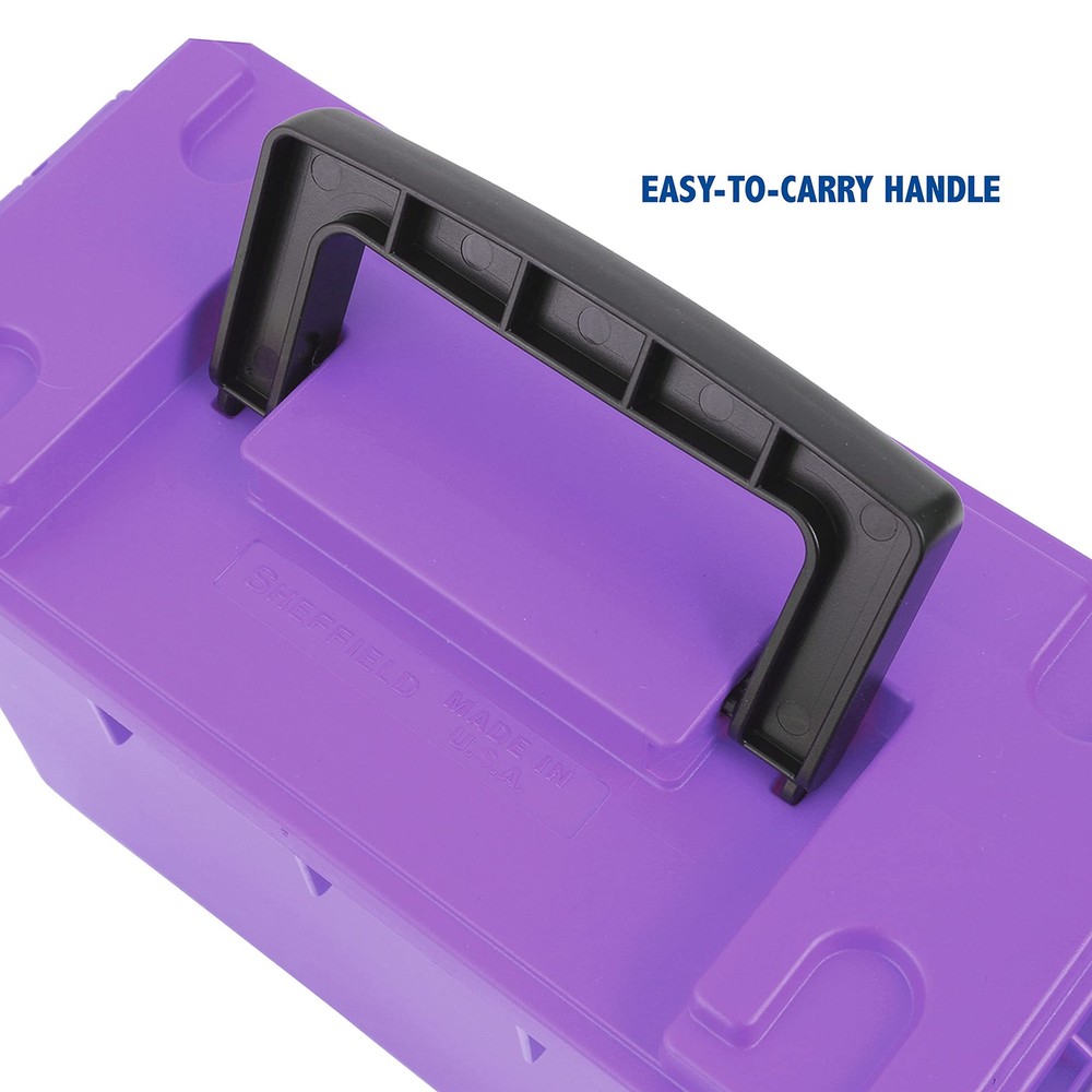 Sheffield 12632 Ammo Storage Box, Stackable .30 Cal Standard Single, Purple
