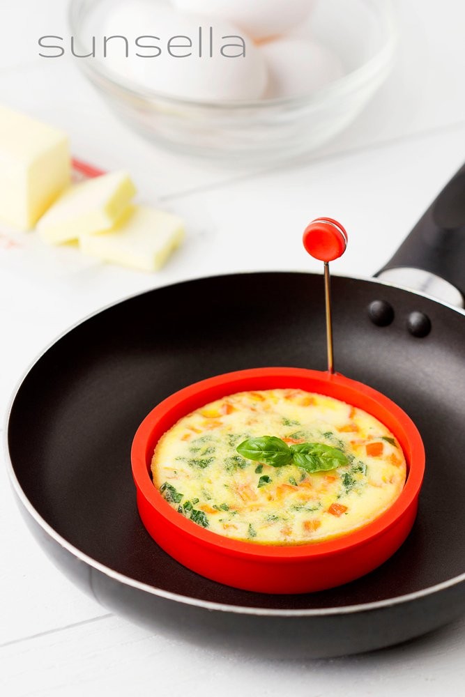 Sunsella 4 Silicone Egg & Pancake Rings - 4 Pack