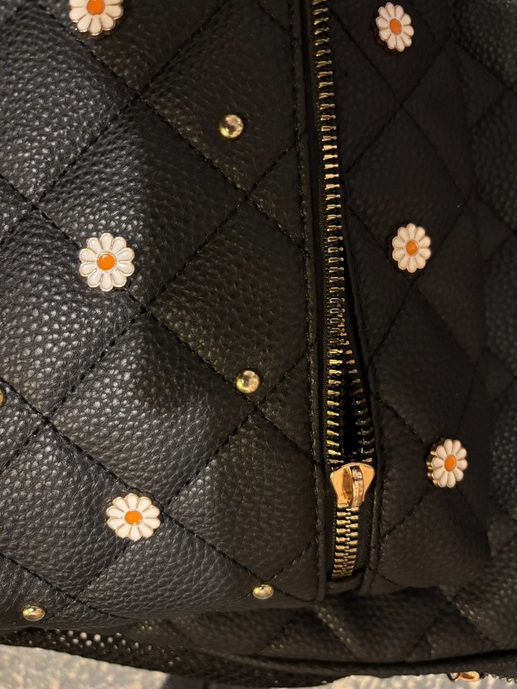 Backpack Underonesky Under One Sky Black Gold Flowers