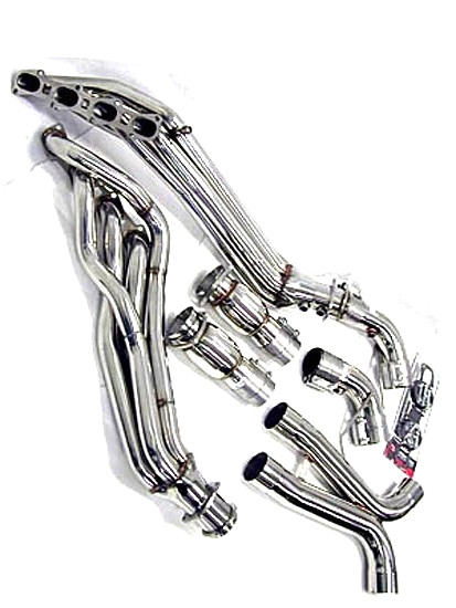 OBX Stainless Exhaust Manifold 07-09 Mustang Shelby GT500 Long Tube Catted