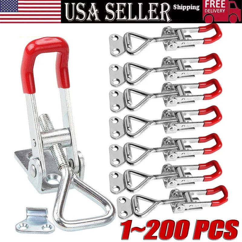 Heavy Duty Steel Toggle Latch Catches Adjustable Lock Clamp For Boxes Case New