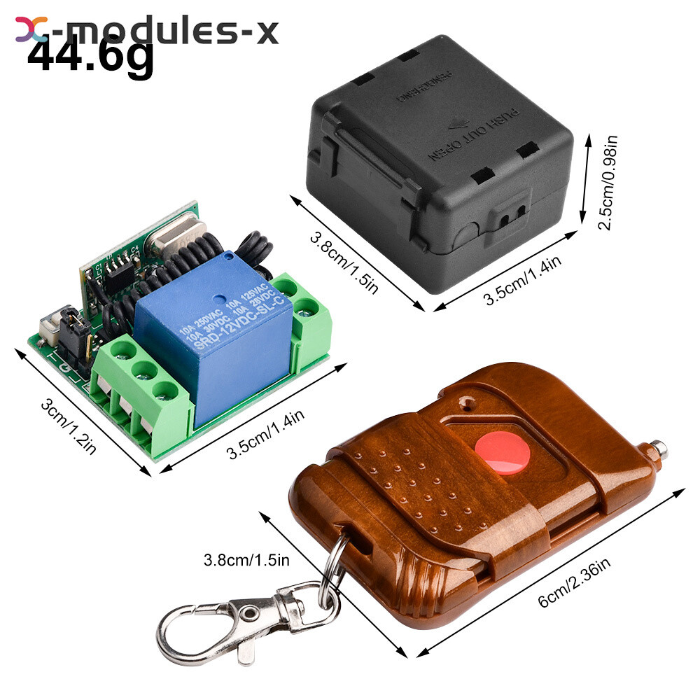 DC 12V 10A Relay 1CH Wireless RF Remote Control Switch Transmitter+ Receiver New