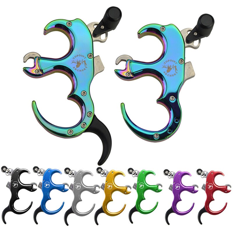 Compound Bow Release Aids 3 4 Finger CNC Thumb Trigger Caliper Archery TP420