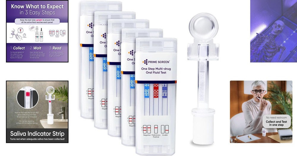 Odorless 5-Panel Oral Saliva Kit with Color Indicator for Accurate Testing
