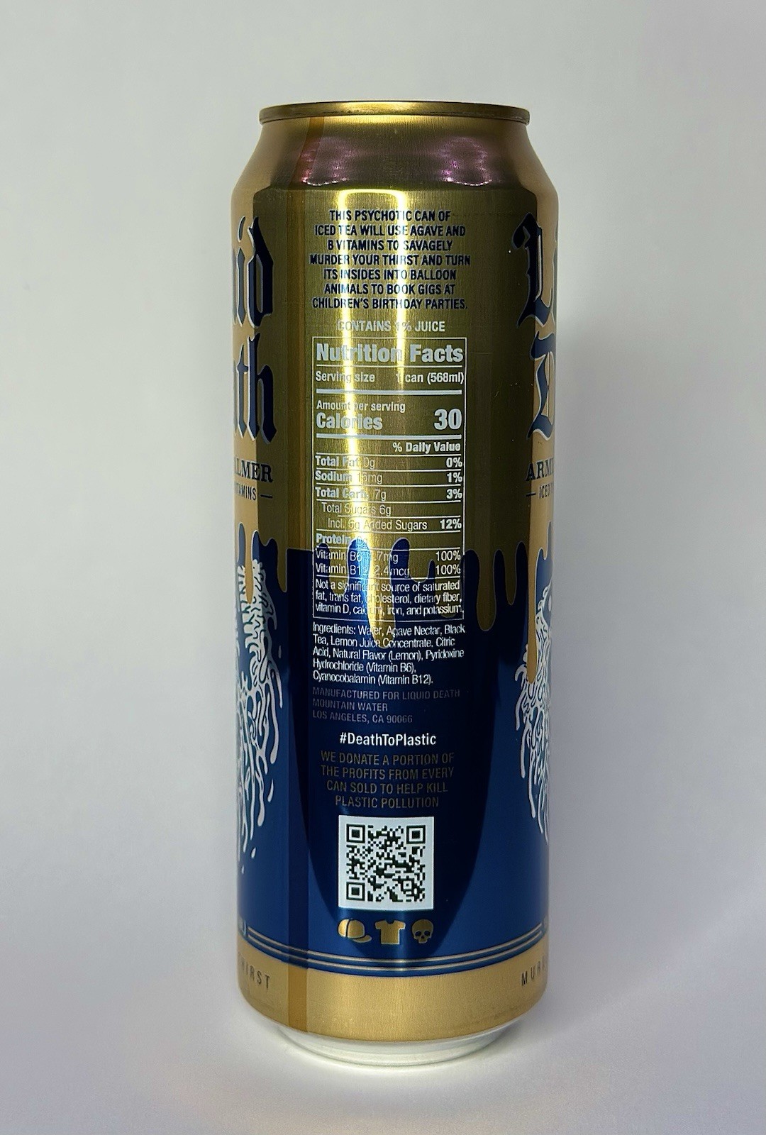 LIMITED Liquid Death “ARMLESS PALMER” Tea 19.2 oz (1) Can - Out Of Print Rare