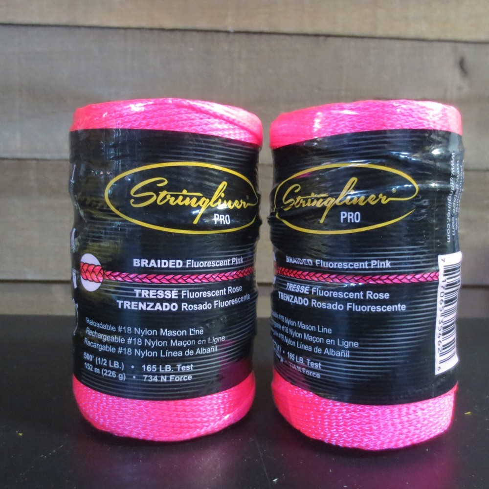 Stringliner Pink Braided Chalk Line Refill 500 ft. - 2 PK