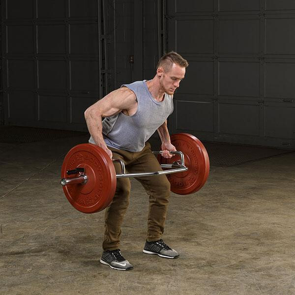 Body-Solid Olympic Shrug Bar with Raised Handles