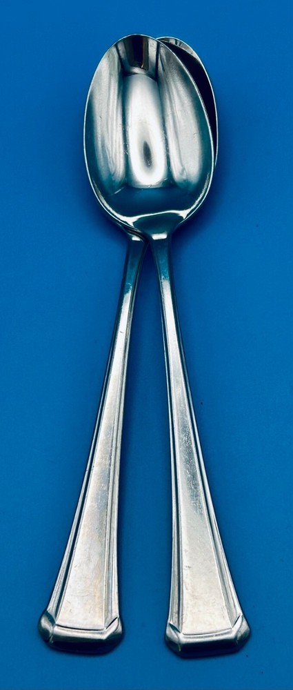 Set of 2 Oneida MAESTRO St Ledger Teaspoons 6" Stainless Flatware Silverware
