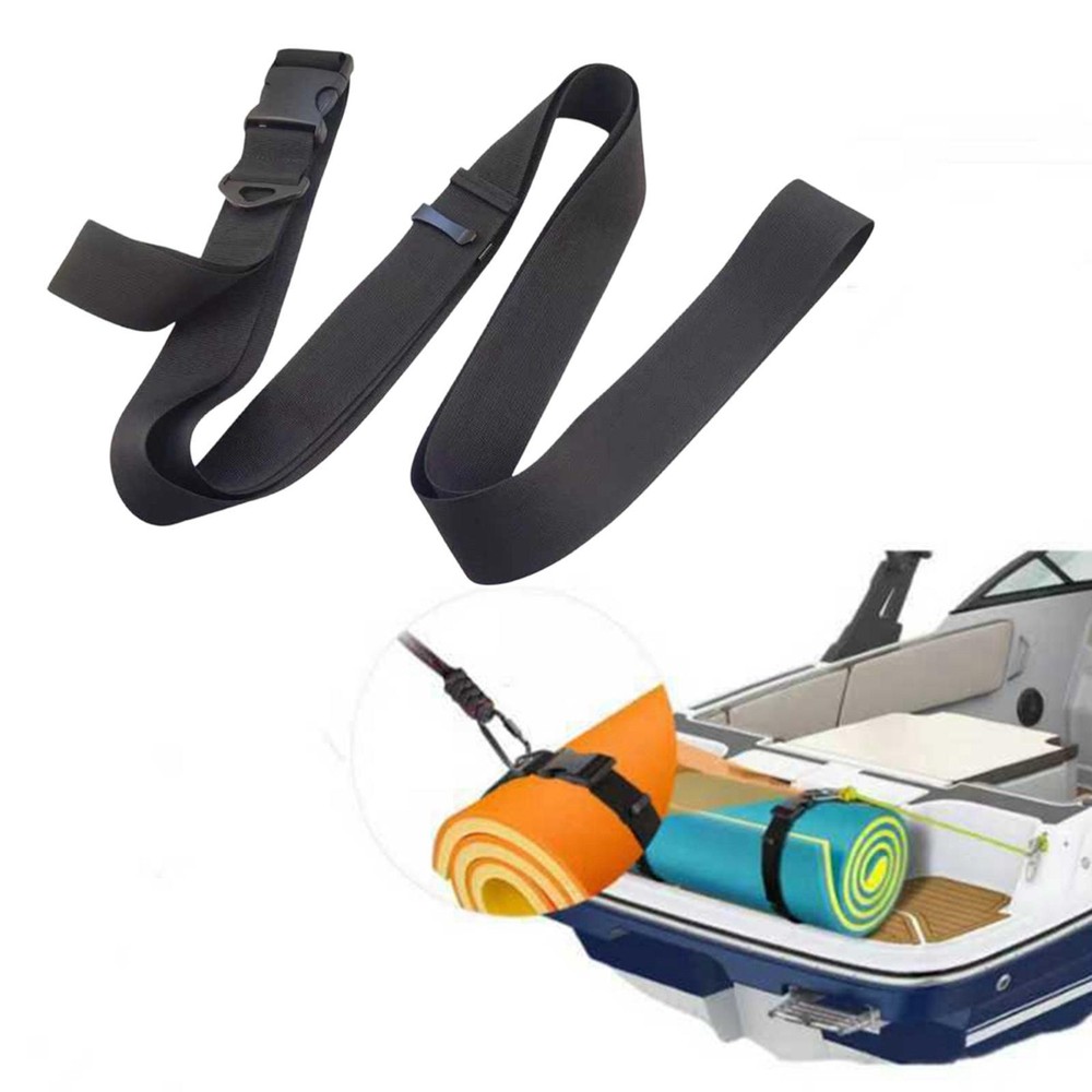 Floats Mat Strap Floats Pad Straps Black Reusable Professional Polyester Camping
