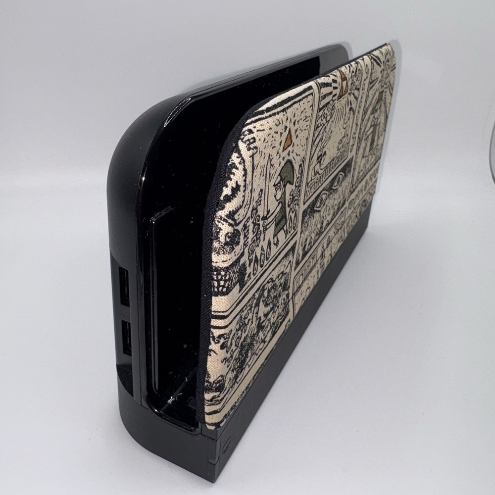 Nintendo Switch 2 Dock Cover Screen Protector Zelda Comic Wind Waker Scroll