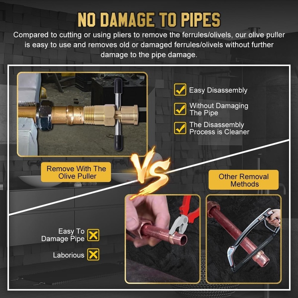 Olive Puller Not Damage The Pipe Olive Remover Ferrule Puller Corrosion-Resis...
