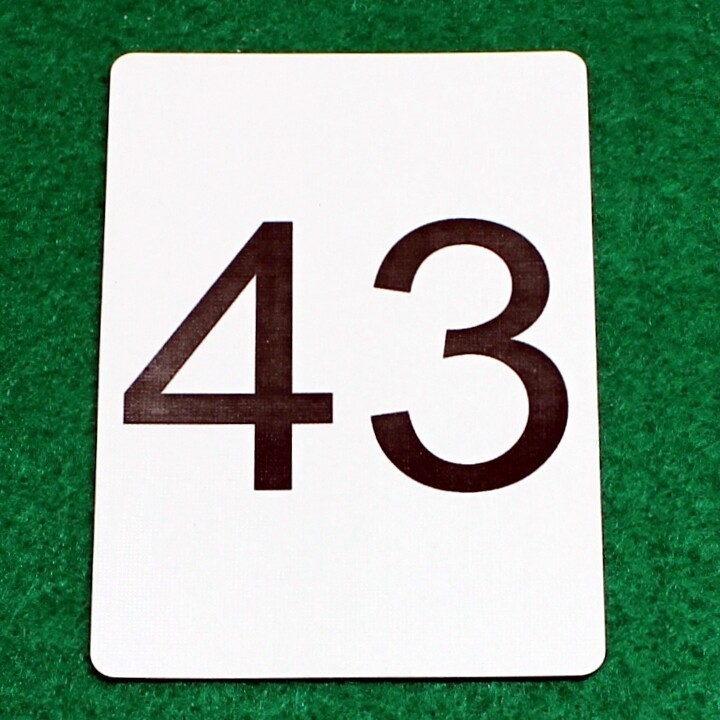 Number 43, Bicycle Printed Gaff Card, Red