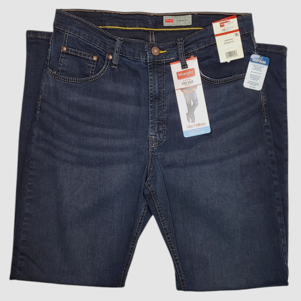 Wrangler #11657 NEW Men's Straight Fit Stretch Jeans