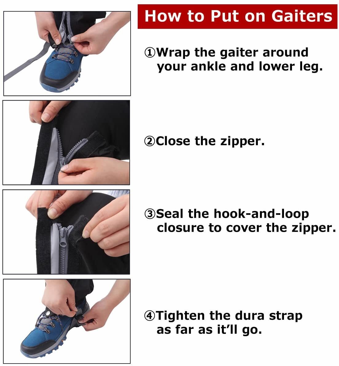 Outdoor Hiking Boots Cover Gaiters Waterproof Leg Protection Snake Snow Legging