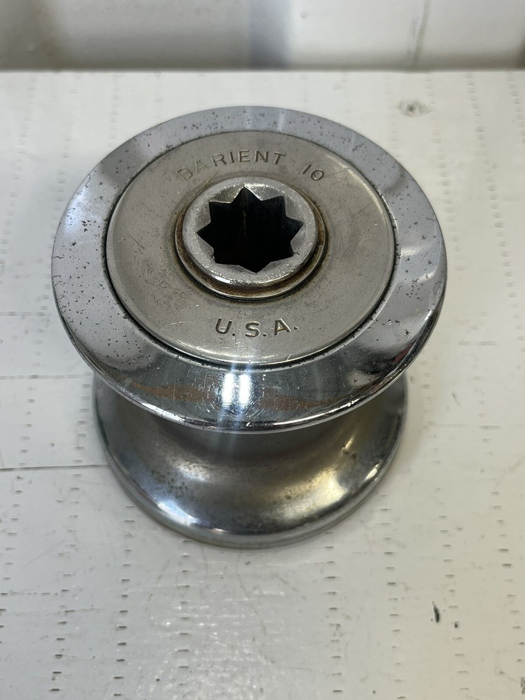 Chromed Brass Barient 10 Sailboat Winch Single Speed