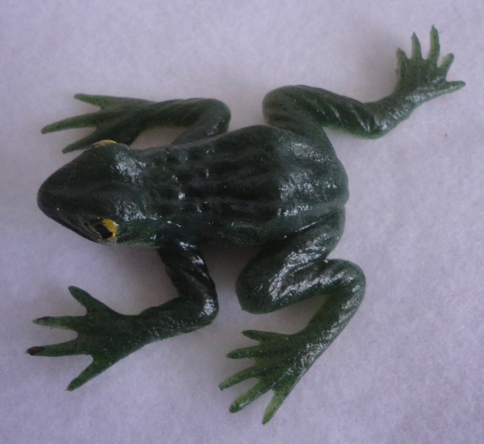 Vintage Rubber Frog Toy Figure Hong Kong Mint New NOS Jiggler