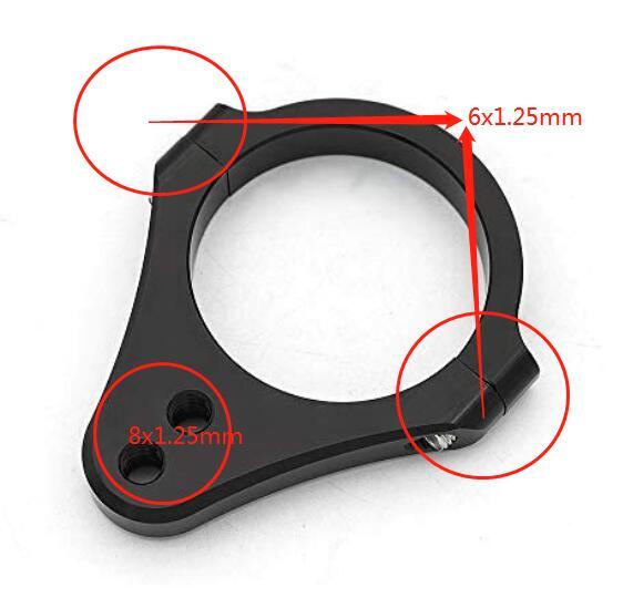 36mm Fork Universal Motor CNC Steering Damper Frame Mount Clamp Bracket Silver