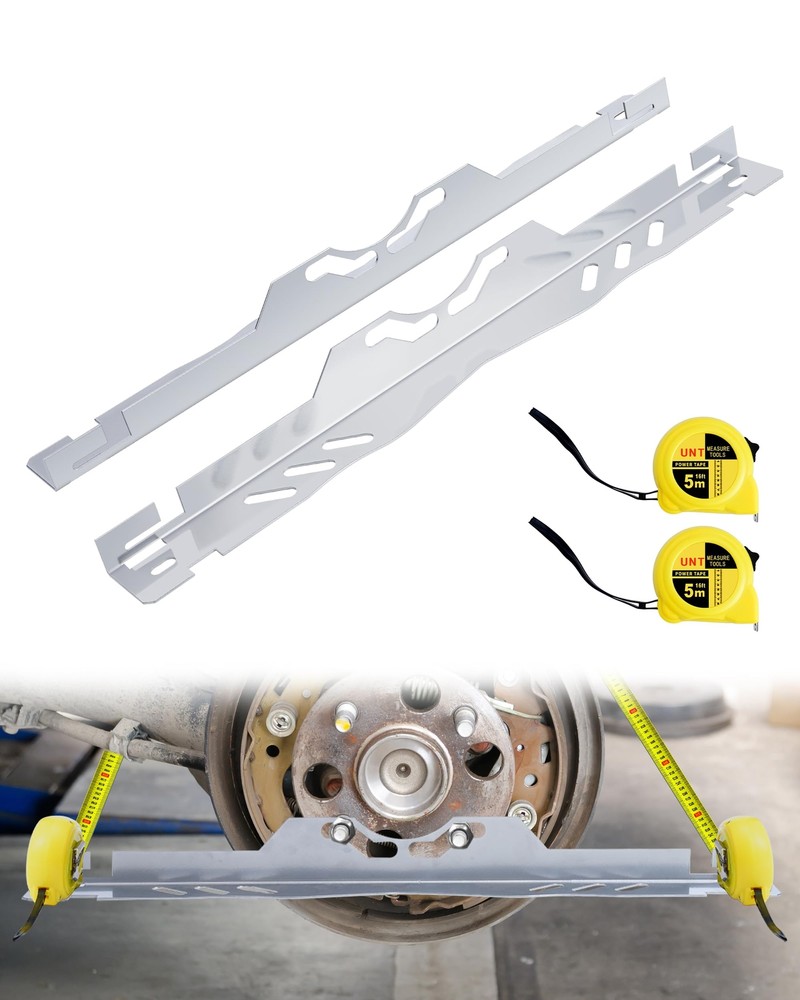 Toe Alignment Tool Includes Two 5m Metal Tape Measures DIY Measurement Silver