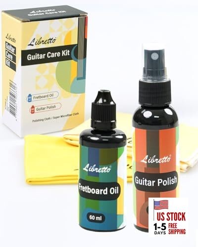 Guitar Cleaning Kit, 2 Pack Guitar Maintenance Set with Polish, 2-Pack