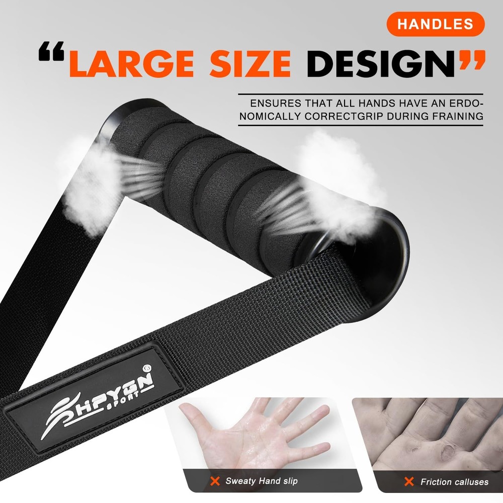 HPYGN Exercise Handles, Gym Handles for Cable Machine, Black