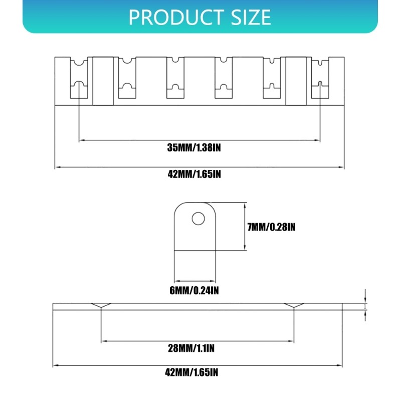 Adjustable Height Brass Guitar Nut for 6 String Electric Guitar Replacement Part